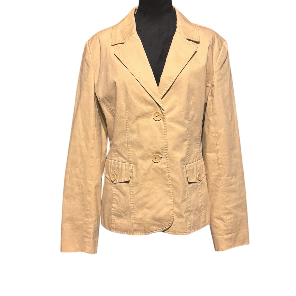 Vintage JG Hook Tan Khaki Cotton Blazer